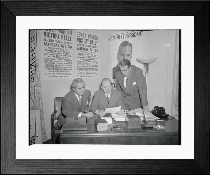 Framed Print : Herbert Brownell Jr at Campaign Headquarters Framed Print : Herbert Brownell Jr at Campaign Headquarters