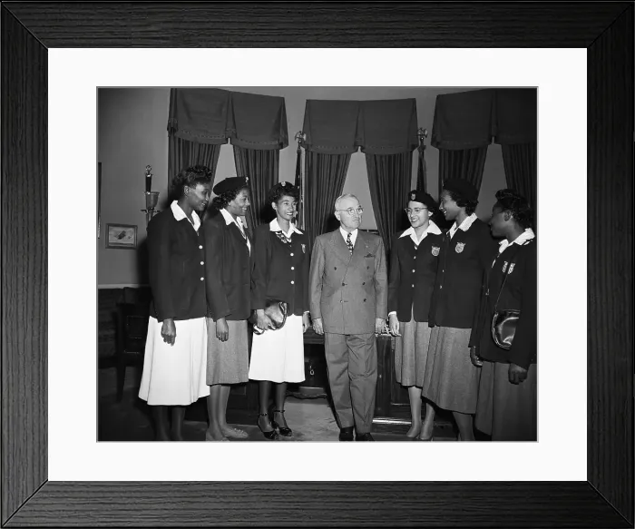 Framed Print : Olympic Stars with President Truman Framed Print : Olympic Stars with President Truman