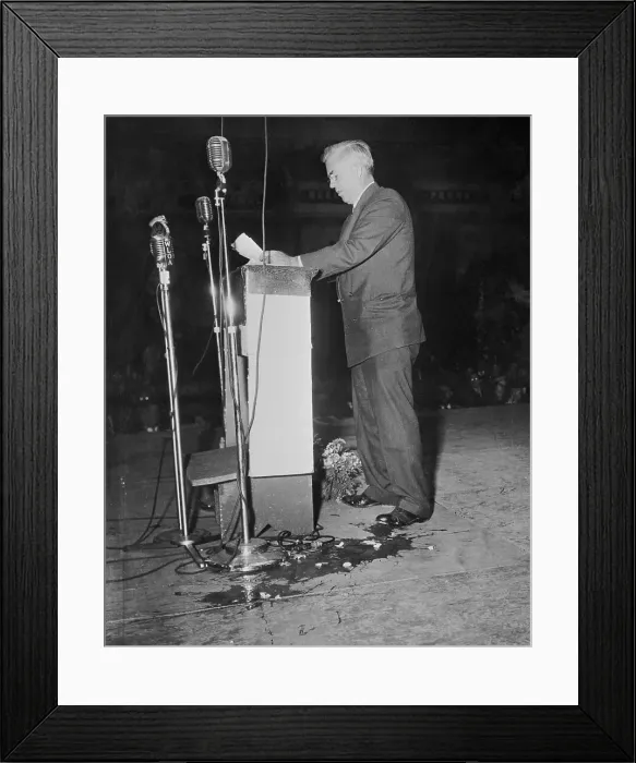 Framed Print : Henry A. Wallace Speaking at Podium Framed Print : Henry A. Wallace Speaking at Podium