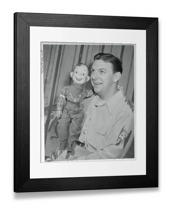 Framed Print : Bob Smith with His Howdy Doody Doll Framed Print : Bob Smith with His Howdy Doody Doll