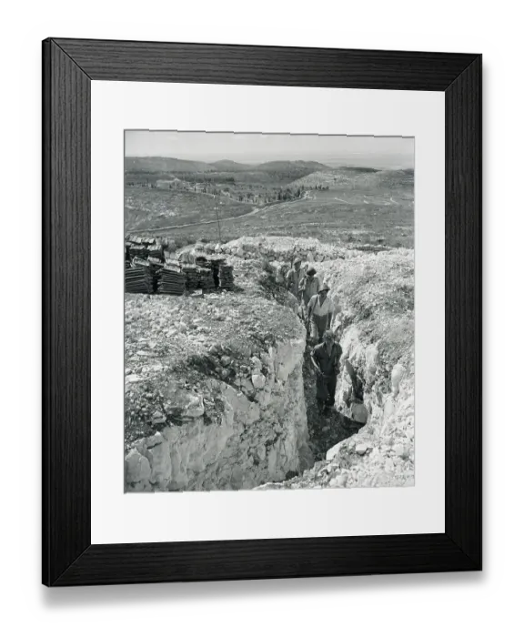 Framed Print : Soldiers Walking in Trenches Framed Print : Soldiers Walking in Trenches