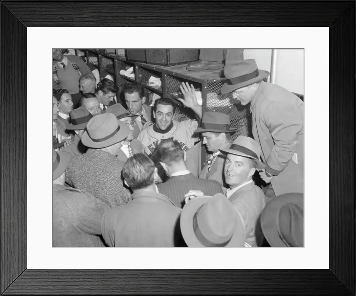 Framed Print : Boudreau Waves From Throng Of Reporters Framed Print : Boudreau Waves From Throng Of Reporters