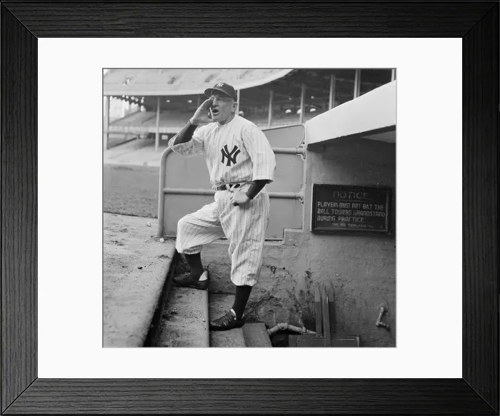 Framed Print : Casey Stengel Yelling from Dugout Framed Print : Casey Stengel Yelling from Dugout