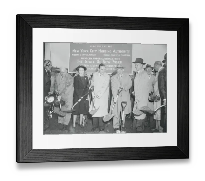 Framed Print : Governor Dewey, Center, at Groundbreaking Framed Print : Governor Dewey, Center, at Groundbreaking