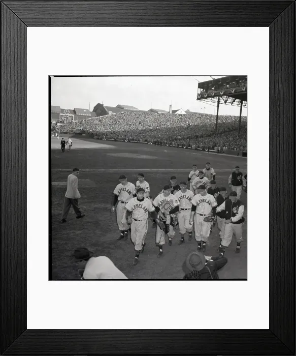 Framed Print : Cleveland Players Leaving Field Framed Print : Cleveland Players Leaving Field