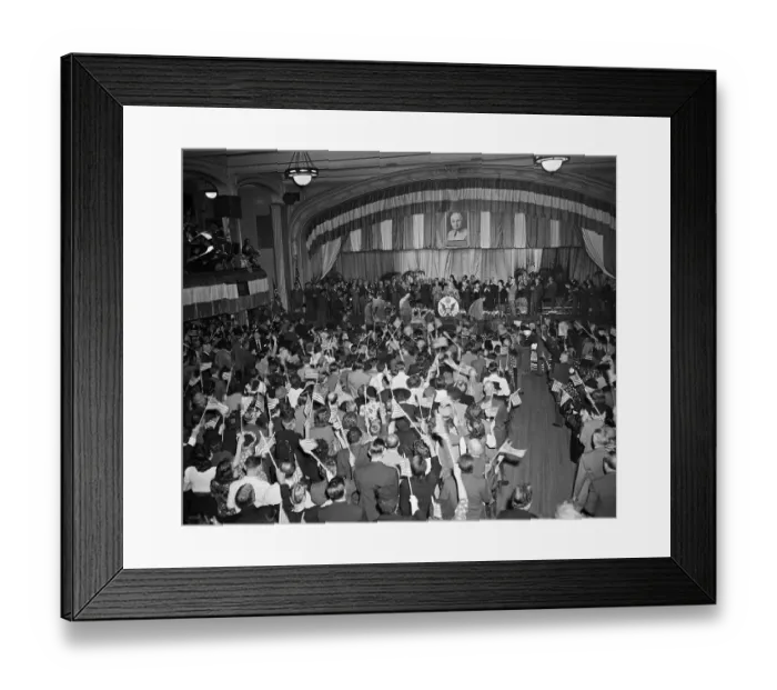 Framed Print : Crowd of Truman Supporters Framed Print : Crowd of Truman Supporters