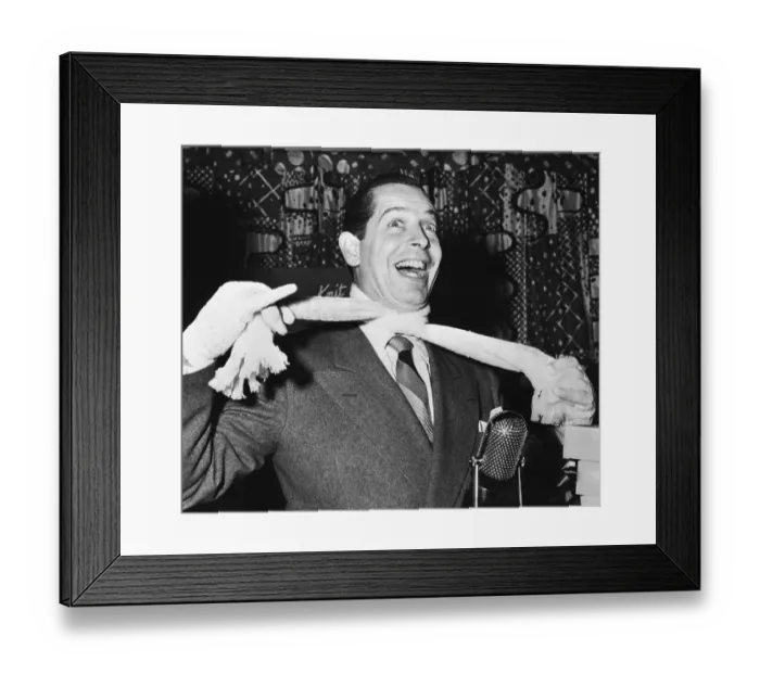 Framed Print : Milton Berle Accepts Best Dressed Award