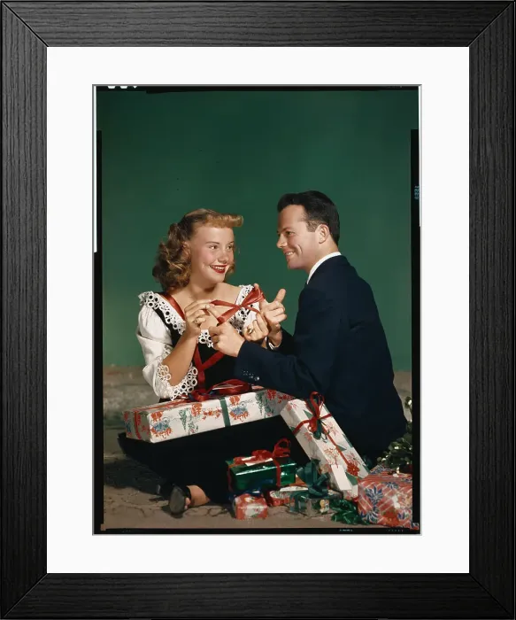 Framed Print : Lon McAllister and Peggy Ann Garner