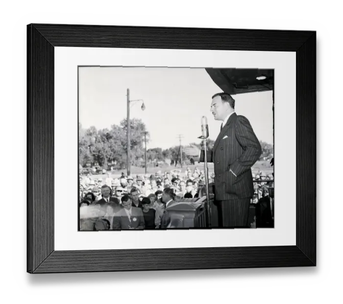 Framed Print : Governor Thomas E. Dewey Campaiging Framed Print : Governor Thomas E. Dewey Campaiging