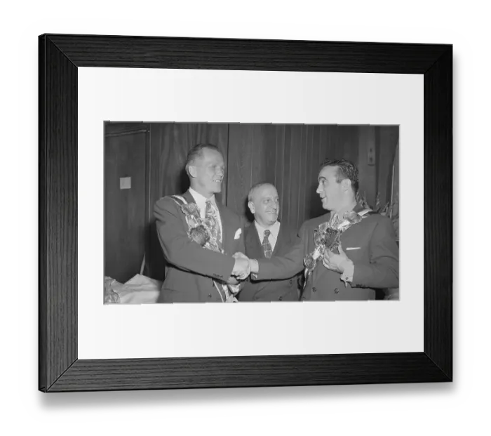 Framed Print : Marcel Cerdan Receives Title Belt Framed Print : Marcel Cerdan Receives Title Belt