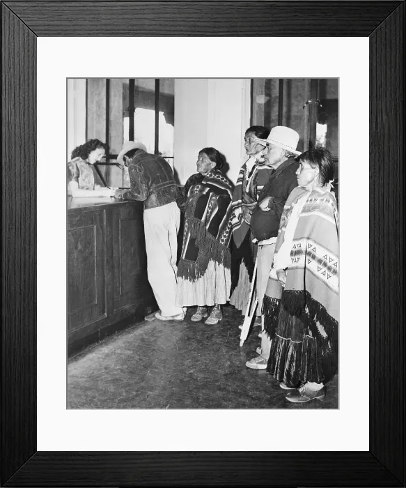 Framed Print : Native Americans Register To Vote Framed Print : Native Americans Register To Vote