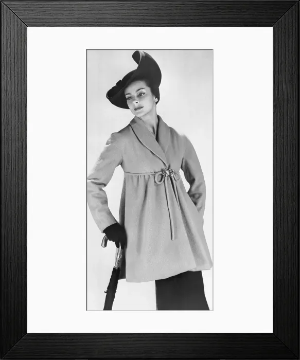 Framed Print : Woman Modeling Empire Style Clothing Framed Print : Woman Modeling Empire Style Clothing