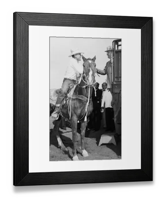 Framed Print : Truman Greeting Cowboy Framed Print : Truman Greeting Cowboy