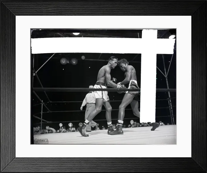 Framed Print : Sugar Ray Robinson and Kid Gavilan Boxing Framed Print : Sugar Ray Robinson and Kid Gavilan Boxing
