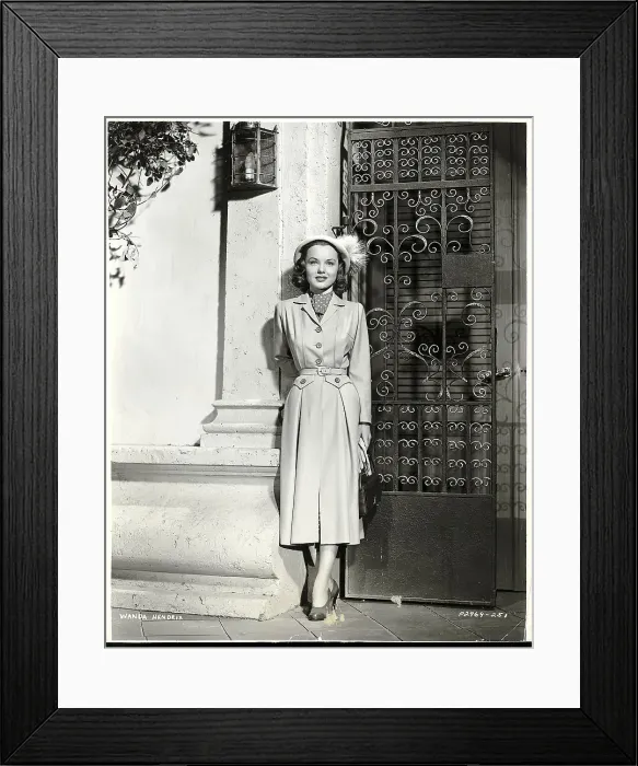 Framed Print : Wanda Hendrix Modeling Coat Framed Print : Wanda Hendrix Modeling Coat