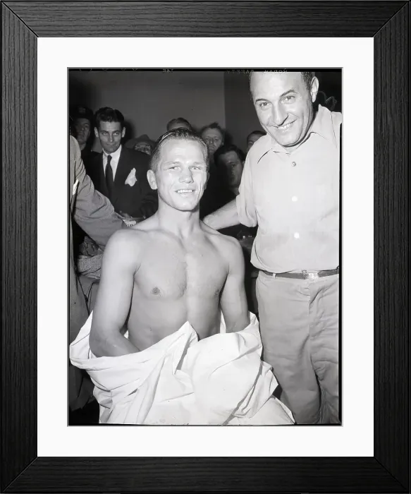Framed Print : Bruised Tony Zale In Dressing Room Framed Print : Bruised Tony Zale In Dressing Room