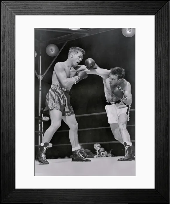 Framed Print : Tony Zale and Marcel Cerdan Boxing Framed Print : Tony Zale and Marcel Cerdan Boxing