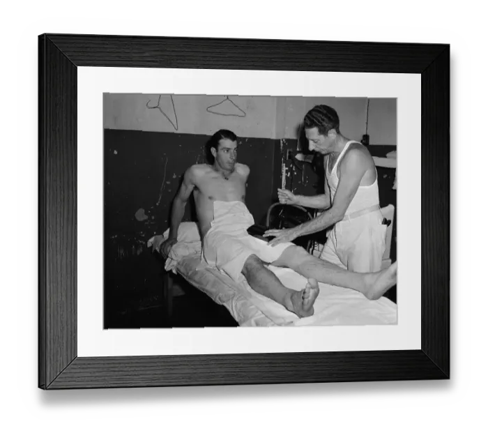 Framed Print : Joe DiMaggio with Trainer Framed Print : Joe DiMaggio with Trainer