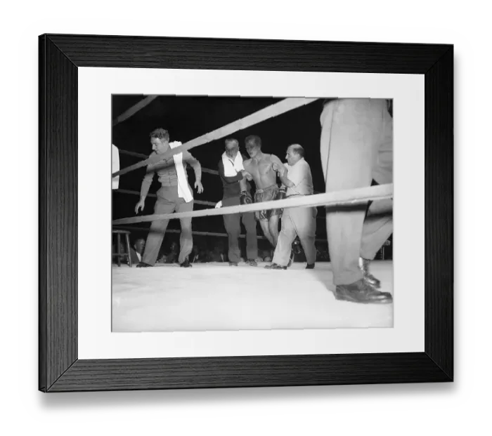 Framed Print : Trainers Helping Tony Zale to His Corner Framed Print : Trainers Helping Tony Zale to His Corner