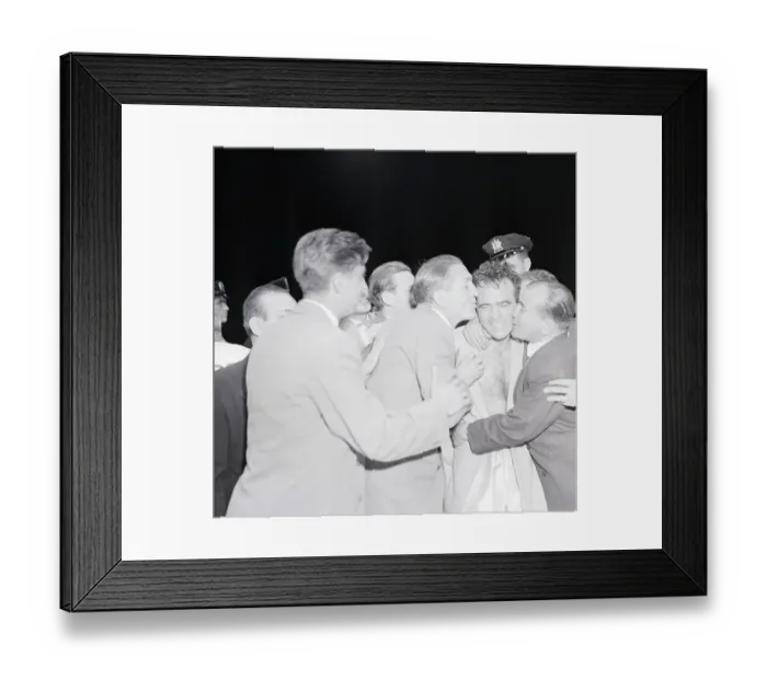 Framed Print : Georges Carpentier Kissing Marcel Cerdan Framed Print : Georges Carpentier Kissing Marcel Cerdan