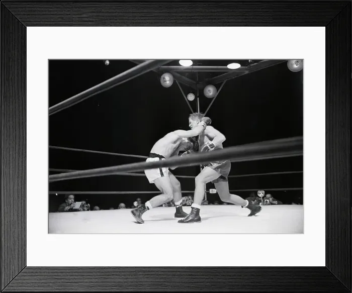 Framed Print : Marcel Cerdan and Tony Zale Trade Blows Framed Print : Marcel Cerdan and Tony Zale Trade Blows