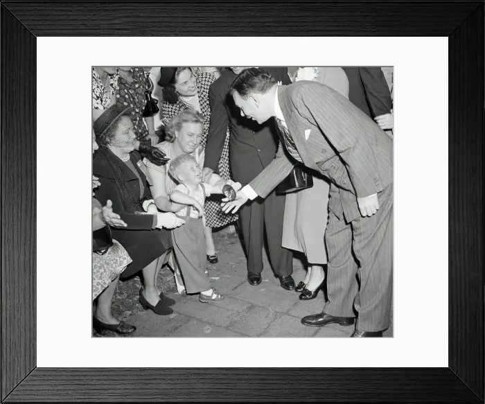 Framed Print : Thomas E Dewey Trying to Appease Crying Child Framed Print : Thomas E Dewey Trying to Appease Crying Child