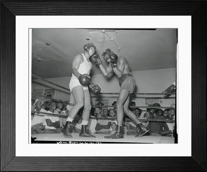Framed Print : Sparring Partner Punching Joe Louis Framed Print : Sparring Partner Punching Joe Louis