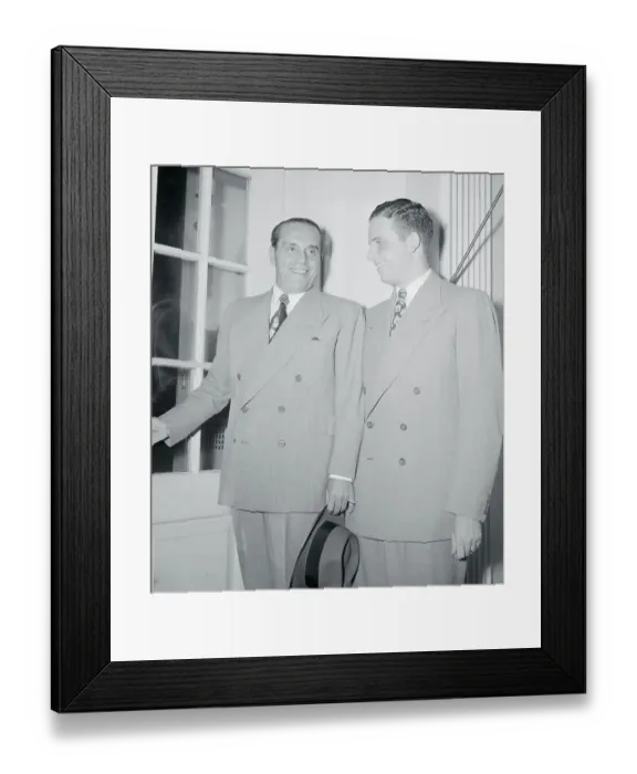Framed Print : Generoso Pope and Son Talking Together Framed Print : Generoso Pope and Son Talking Together