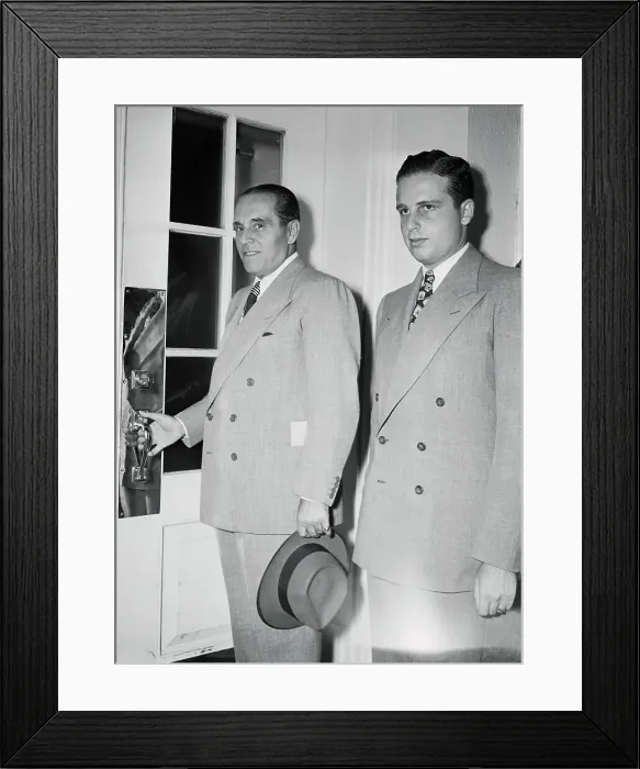Framed Print : Generoso Pope and Son Leaving White House Framed Print : Generoso Pope and Son Leaving White House