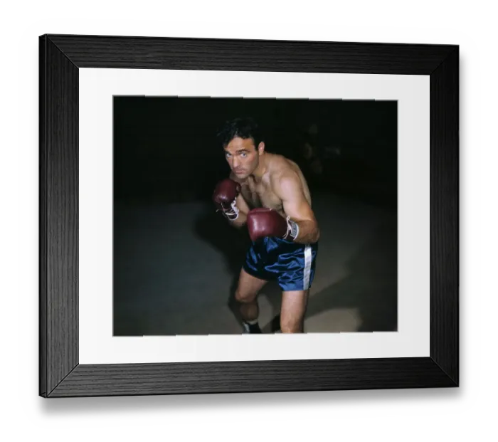 Framed Print : Marcel Cerdan in Boxing Position Framed Print : Marcel Cerdan in Boxing Position