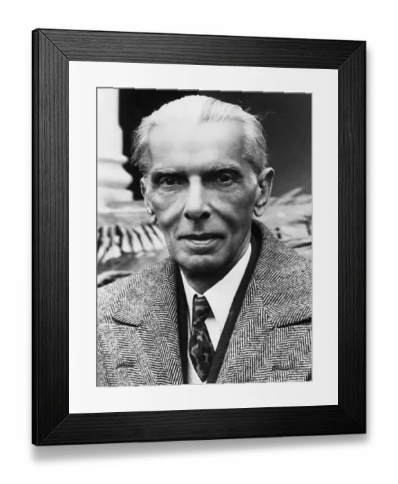 Framed Print : Mohammed Ali Jinnah Framed Print : Mohammed Ali Jinnah