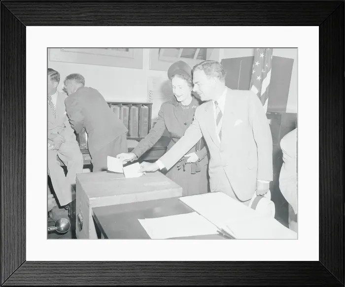 Framed Print : Governor and Mrs. Dewey Casting Ballots Framed Print : Governor and Mrs. Dewey Casting Ballots