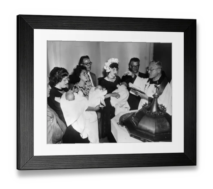 Framed Print : Christening Of The Auriana Triplets Framed Print : Christening Of The Auriana Triplets