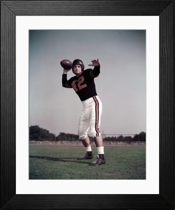 Framed Print : Sid Luckman in Passing Stance Framed Print : Sid Luckman in Passing Stance
