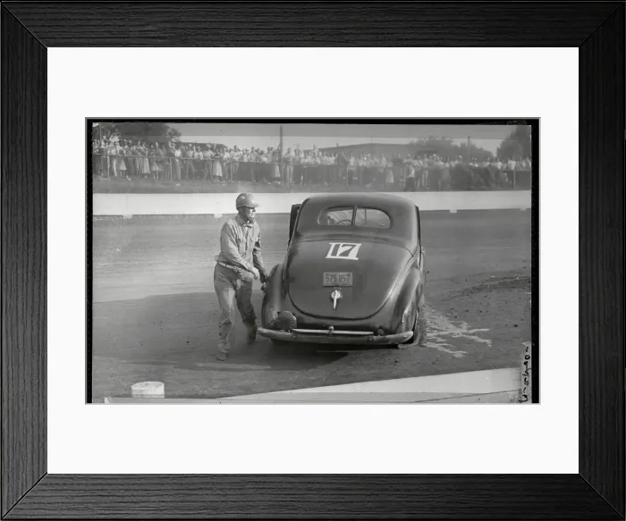 Framed Print : Chick Beverlin Exiting His Race After Race Handicap Framed Print : Chick Beverlin Exiting His Race After Race Handicap