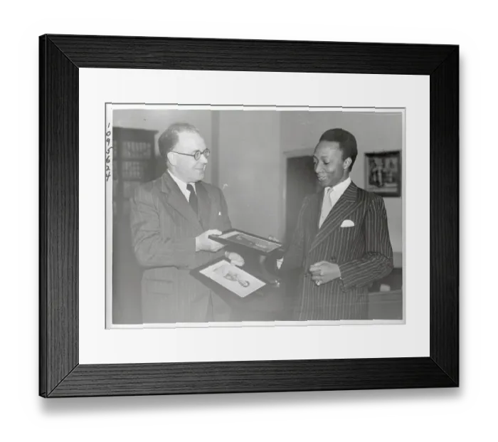 Framed Print : A. C. Jones Handing Portrait to The Kabaka of Buganda Framed Print : A. C. Jones Handing Portrait to The Kabaka of Buganda