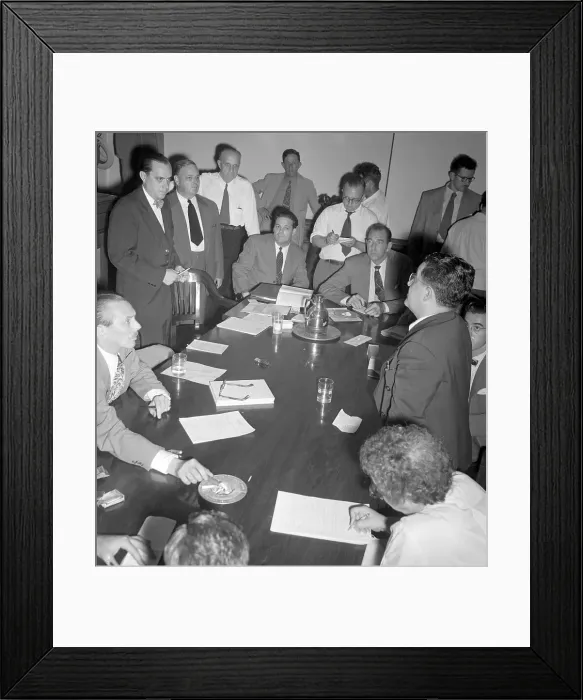 Framed Print : Whittaker Chambers in Meeting Framed Print : Whittaker Chambers in Meeting