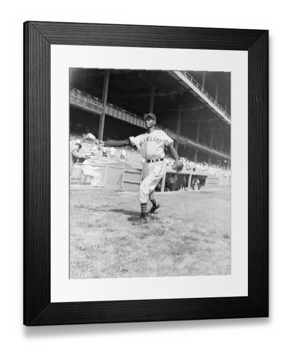 Framed Print : Satchel Paige Warming Up Framed Print : Satchel Paige Warming Up