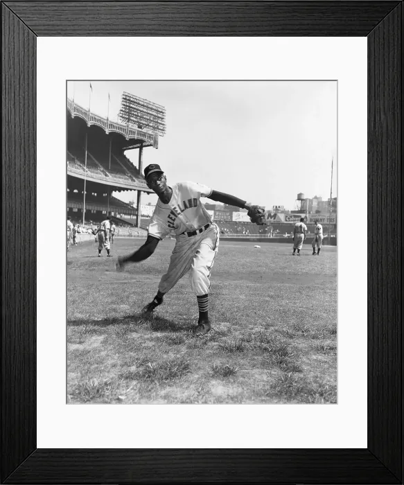 Framed Print : Satchel Paige Pitching During Warmups