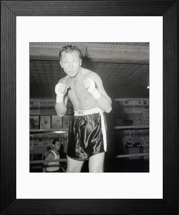 Framed Print : Tony Zale Standing In Fighting Pose Framed Print : Tony Zale Standing In Fighting Pose