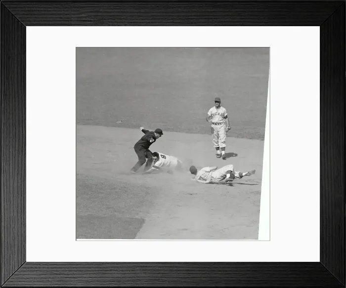 Framed Print : Yogi Berra Sliding Into Second Base Framed Print : Yogi Berra Sliding Into Second Base
