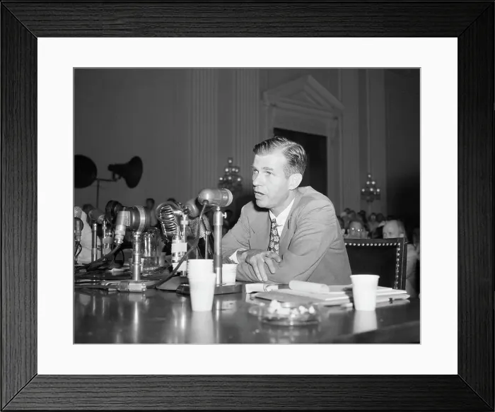 Framed Print : Alger Hiss Takes the Stand Framed Print : Alger Hiss Takes the Stand