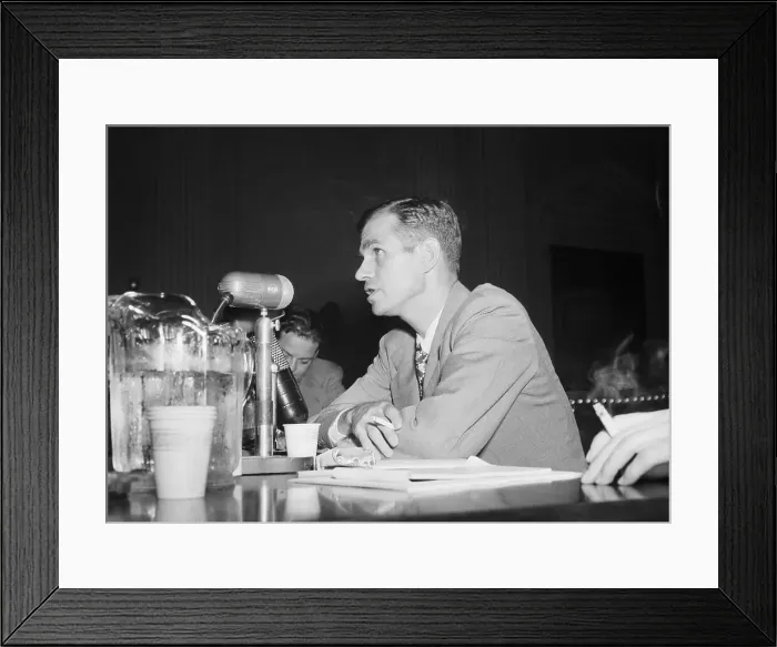 Framed Print : Alger Hiss Testifying;Un-American Activi Framed Print : Alger Hiss Testifying;Un-American Activi