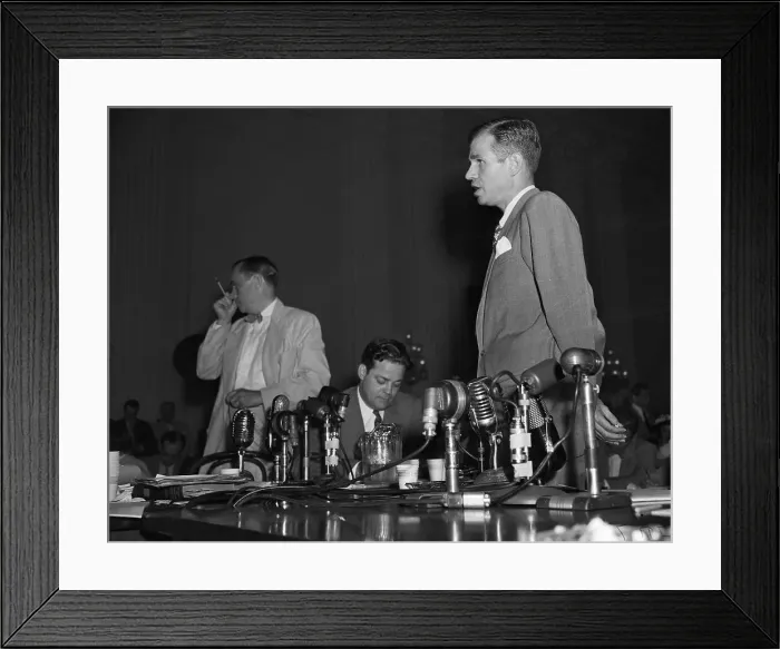 Framed Print : Alger Hiss Giving his Testimony Framed Print : Alger Hiss Giving his Testimony
