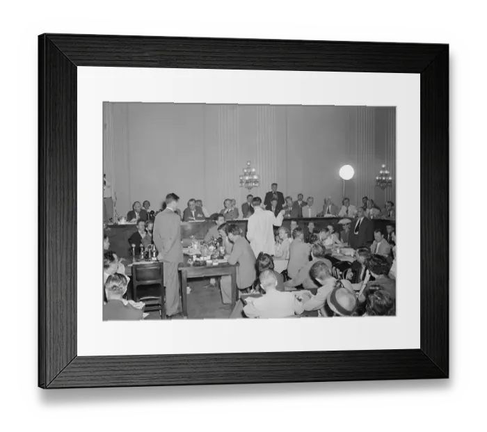 Framed Print : Alger Hiss in the House Un-American Activities Committee Framed Print : Alger Hiss in the House Un-American Activities Committee