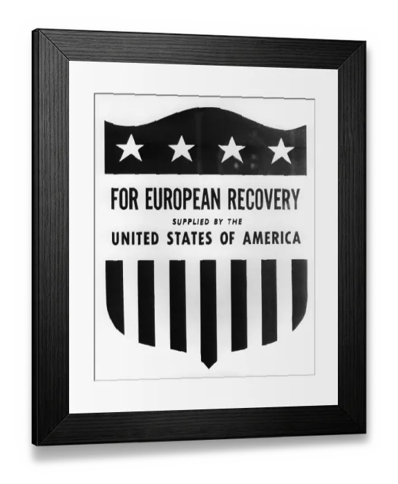 Framed Print : European Recovery Program Emblem