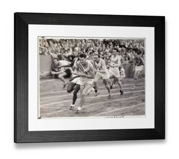 Framed Print : Americans Handing Off During Meter Race Framed Print : Americans Handing Off During Meter Race