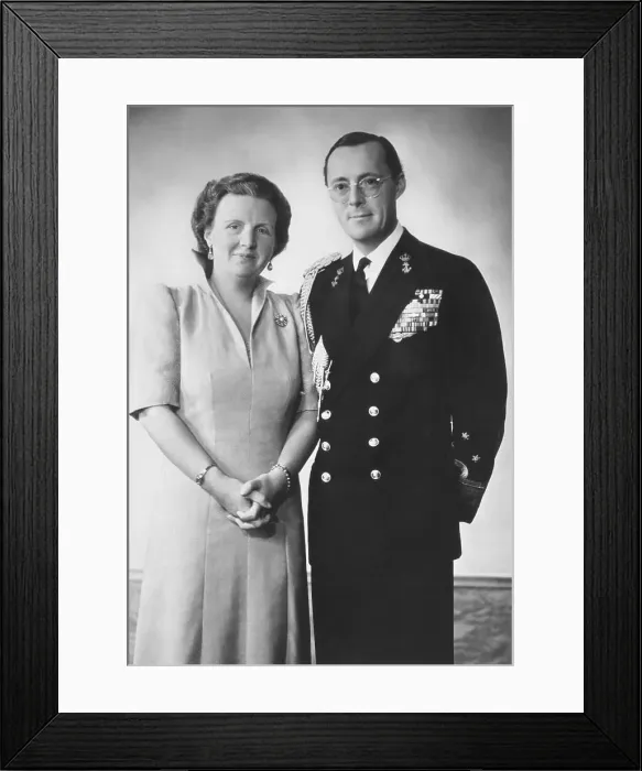 Framed Print : Prince Bernhard with Princess Juliana Framed Print : Prince Bernhard with Princess Juliana