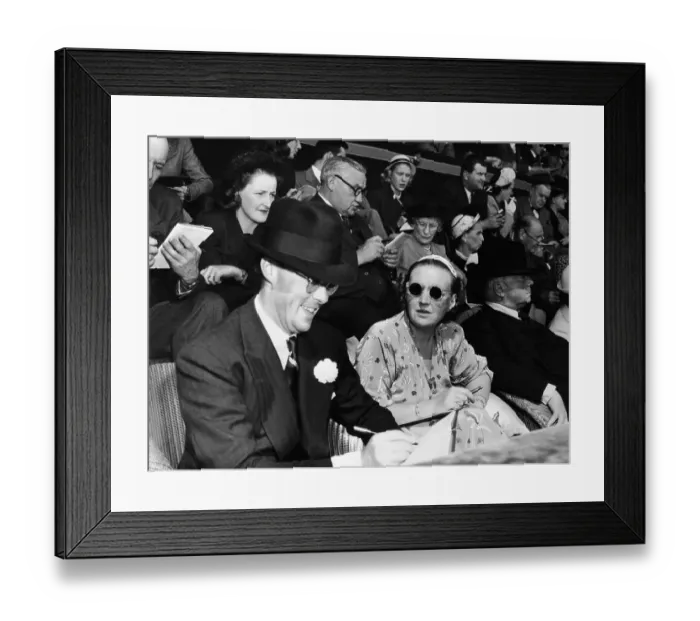 Framed Print : Prince Bernhard with Princess Juliana Spectating Olympics Framed Print : Prince Bernhard with Princess Juliana Spectating Olympics