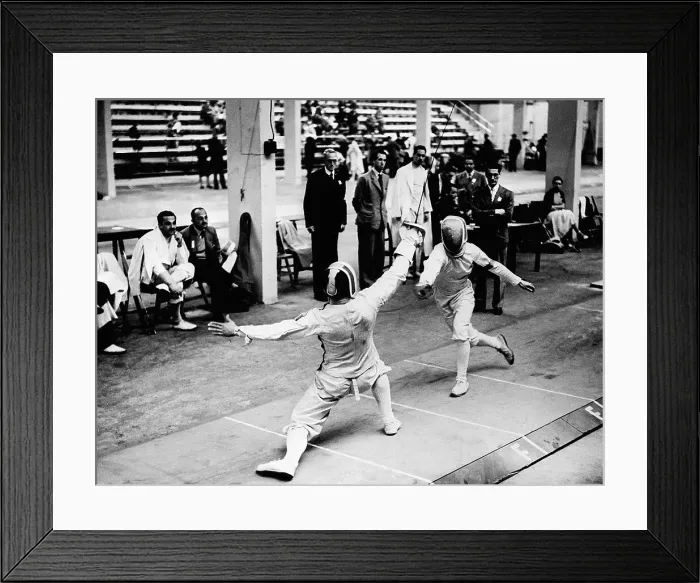 Framed Print : Action During Olympic Fencing Match Framed Print : Action During Olympic Fencing Match